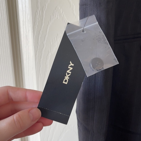 DKNY | Wool Blend Black Striped Dress Pants - Picture 3 of 9